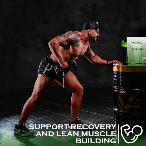 Image of NAKPRO NUTRITION Plant Protein (Pea & Brown Rice Protein), Chocolate - 500g | 25.2g Protein| All Essential Amino Acids