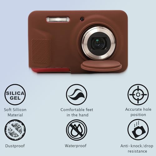 Funda de silicona para cámara Kodak PIXPRO FZ55 color café miniatura 4