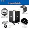 16U Network & Audio Rack with Feet & Wheels, Rack-Mount Cabinet Case, Server Rack Cabinet, for AV, DJ, Home Theater, Network, Server, Computer, Electronics