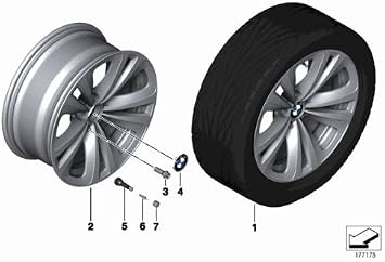[Regular imported goods] BMW wheel center cap chrome edge genuine parts one minute (set of 4) 36136783536
