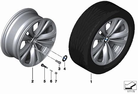 [Regular imported goods] BMW wheel center cap chrome edge genuine parts one minute (set of 4) 36136783536