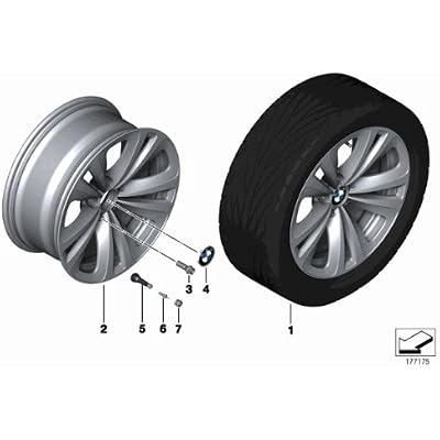 [Regular imported goods] BMW wheel center cap chrome edge genuine parts one minute (set of 4) 36136783536