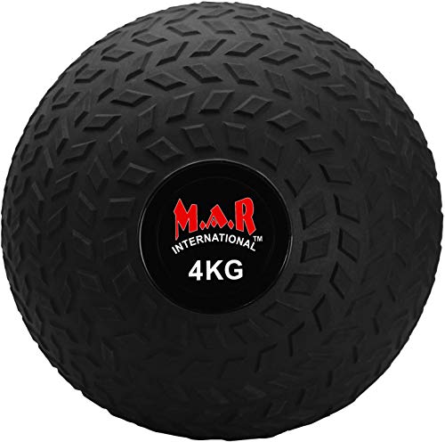 MAR | Medicine Ball Weight Slam Ball, No-Bounce Heavy-Duty Rubber Exercise Ball, Essential Home Gym Fitness Equipment for Core Strength Training, Workout Ball for Exercise & Training Balls (4kg) - Image 9