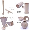 Candle Shop Plastic Molds Set for Candle Making Taper, Pyramid, Cylinder, Sphere Molds