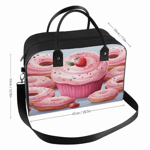 Bolsa rosa para portátil con diseño de dona y cupcake miniatura 2