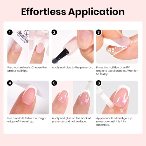 Image of Beetles Fast Dry Nail Glue, Builder Top Coat & Remover Set | Strong Hold & High Shine for Press-On Nails and French Tips, DIY Gift For Women