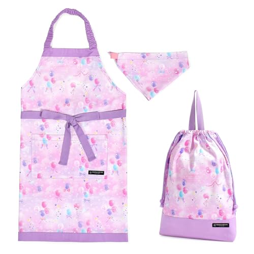 COLORFUL CANDY STYLE 2点セット 巾着 体操服袋 エプロン100-120 調理実習 キッチン お手伝い 三角巾セット パステルバルーン 小学校 幼稚園 子供 キッズ おしゃれ かわいい 女の子 NV604500-BTR