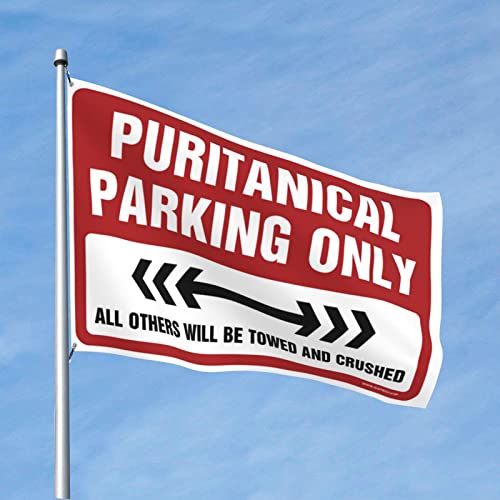Drapeau Puritain Parking Only pour decorer un mur vide de dortoir