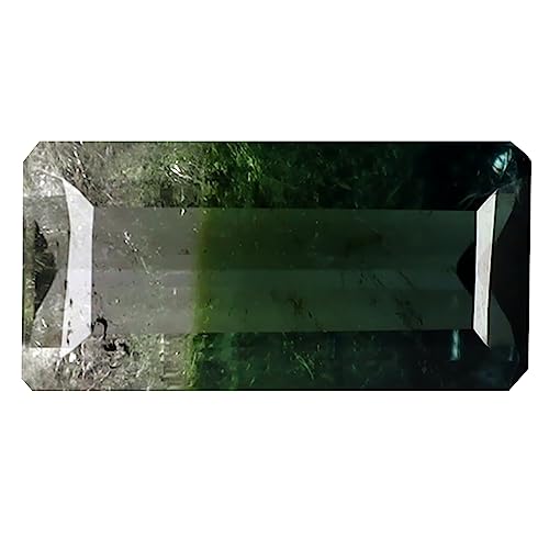 Tourmaline pastèque Mozambique 10x5 mm, gemme octogone de collection non chauffée