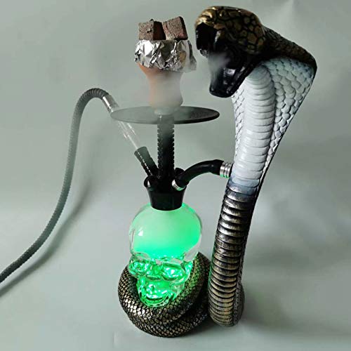 Home Decoration Shisha komplettes Shisha-Set, Python-Pfeifentopf LED-Licht Shisha, Pfeifen-Raucher-Set mit 1… – Bild 3