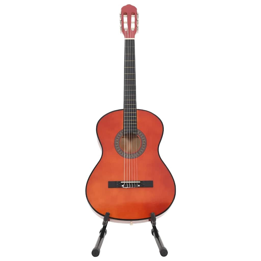 Guitarra clásica 4/4 para principiantes de 39 pulgadas, guitarra de concierto con accesorios como bolsa, afinador, cejilla, cuerdas y soporte, color natural