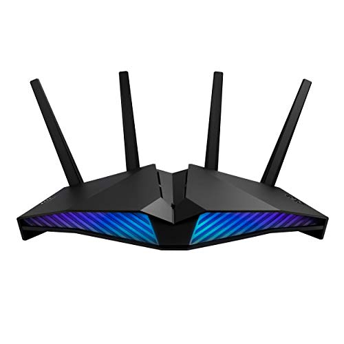 ASUS RT-AX82U (AX5400) Dual Band WiFi 6 Extendable Gaming Router, Gaming Port, Mobile Game Mode, Aura RGB, Included AiProtection Pro Security, Instant Guard, VPN, AiMesh Compatible #1