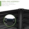DIIYIV 2PCS 12x4x1FT Galvanized Raised Garden Bed Kit,Vegetable Boxes-Rectangle Metal Flower Box,Large Planter Raised Beds Outdoor Garden for Planting,Fruit,Herb-Black #4