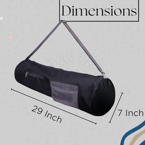 Image of Yoga Mat Cover Bag with Adjustable Shoulder Strap Waterproof Yoga Mats Carry Bags fit for 4mm to 8 mm Yoga Mat for Women and Men Zipper Mats Bag's for Meditation Mat (Grey)