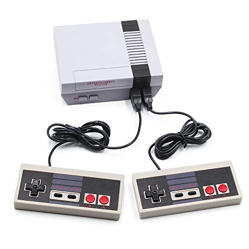 Classic Retro Game Console, Built-in 620 Classic Mini Video Game Entertainment System, AV Output 8-bit Retro Game Console, with Classic NES Controller 2-Pack,Children s Gifts, Birthday Gifts