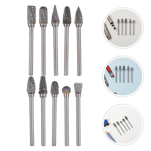 Set de 10 fresas rotativas de carburo de tungsteno miniatura 7