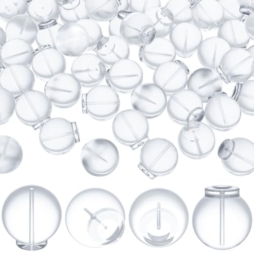 Alpinleux 50 Pcs Comfort Impenetrable Soft Safety Backs, Secure Clear Rubber Earring Backs, TPE Material Backs for Earrings Posts (6.7mm)