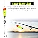 CWSDXM Slip Bobber Fishing Floats EVA Foam Bobbers for Pike Perch Carp Bass Fishing Bobber Float Saltwater Freshwater Floatage 0.35oz - 4.23oz (5 pcs Float Buoyancy 15g)