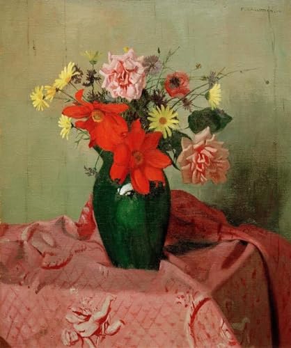 Affiche Roses et Dahlias Vallotton pour raviver un mur vide avec une toile d'art