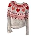 ski Sweaters for Women 2025,Fairisle Sweater Ladies Vintage Ethnic Jumpers Colorful Long Sleeve Crewneck Knitted Argyle Jacquard Pullover Tops Winter Warm Cozy Sweaters Festival Holiday Clothes