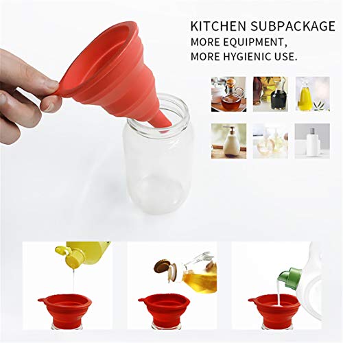 Mini Foldable Funnel Silicone Kitchen Utensils Collapsible Funnel Folding Portable Funnels Be Hung Household Liquid Dispensing Kitchen Tools #TOP4