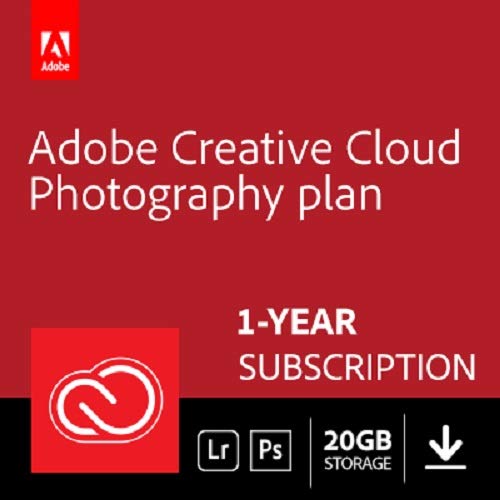 Adobe Creative Cloud Photography plan 20 GB (Photoshop + Lightroom) | 12-month Subscription