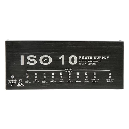 Alimentation pour pédale de guitare Jeffergarden avec 10 sorties isolées