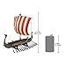 Design Toscano Drekar The Viking Longship Collectible Museum Replica Statue, 13 Inch, Full Color