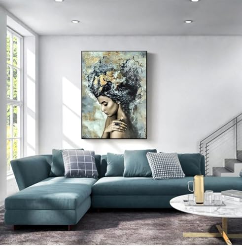 Décoration d'intérieur pour salon avec cette toile abstraite moderne
