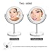 KDKD Lighted Makeup Mirror 1X 7X Magnification Double Sided Round Shape with Base Touch Button, Cordless and Rechargeable