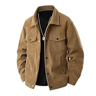 Material: Men's casual jackets are made of soft, lightweight, skin-friendly and slight stretch polyester corduroy fabric. Our men's corduroy shirt long sleeve provide you a comfortable and warm wearing experience in the coming cooler days Features: F...