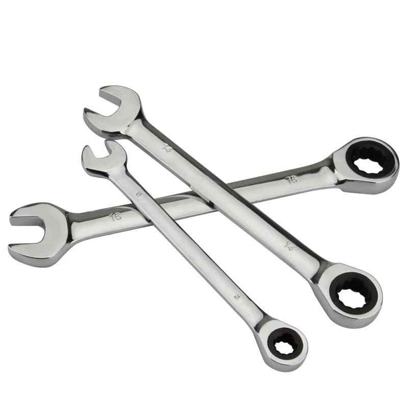 Llaves Fijas con Carraca Llave de trinquete de Engranaje de Anillo Reversible 6-8-10-12-13-14-17-18-19-21-22-24-30-32 mm Llave combinada de trinquete Llave Carraca(30mm)