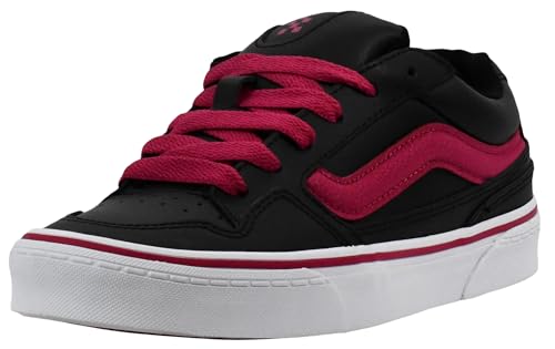 Vans Women's Caldrone Sneaker, Leather Retro Pop Fuchsia, 6.5 M US