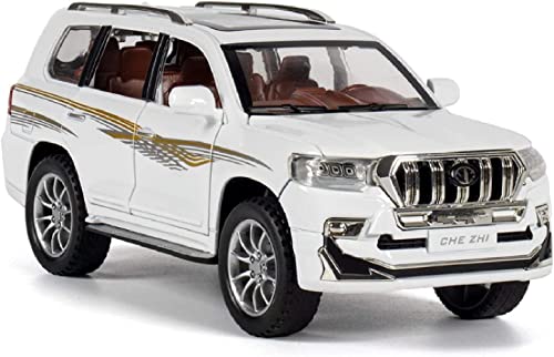 Image of Alloy Metal Pull Back Die-cast Car 1:24 Prado Diecast Metal Pullback Toy car with Openable Doors & Light, Music Boys Gifts Toys for Kids【Colors as Per Stock】