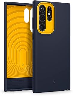 Caseology Nano Pop Case Compatible with Samsung Galaxy S22 Ultra 5G Anti-Dust Coating Phonecase - Blueberry Navy