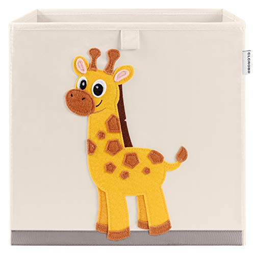 Clcrobd Foldable Animal Cube Storage Bins Fabric Toy Box/Chest/Organizer For Kids Nursery, 13 Inch (Elegant Giraffe) #TOP4