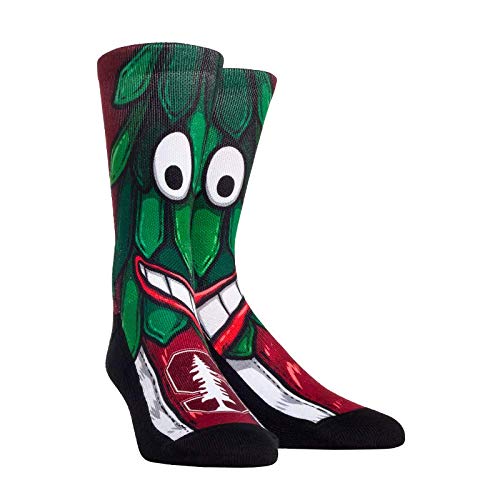 Rock 'Em Elite Stanford Cardinal Mascot NCAA Licensed Crew Socks (L-XL)