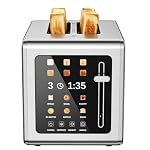 Smart Touch 2 Slice Toaster, 1.6''Wide Slots Stainless Steel Toasters