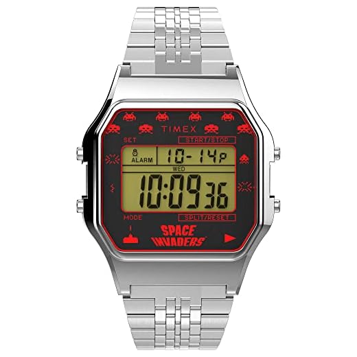 Timex Reloj Digital para Unisex Adulto de Cuarzo con Correa en Acero Inoxidable TW2V30000