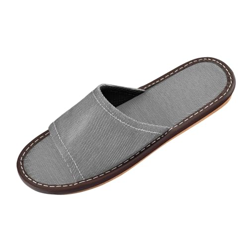 Slides Sandals Indoor Outdoor Portable Non-Slip for Travel, Pool, Party Bathroom Sandal Gray