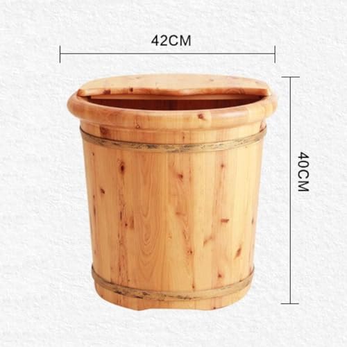 Cubo de spa de madera para pies, 42x35x40 cm miniatura 2