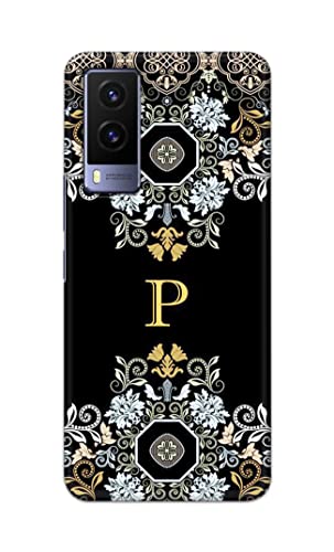 Image of Printed Hard Back Cover Case for Vivo V21e 5G Back Cover (Alphabet P) -1803
