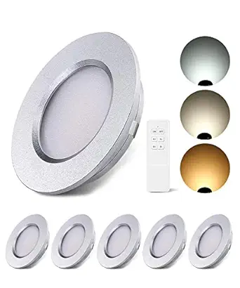 LED RV Boat Ceiling Light B-Right 12V LED Recessed Cabinet Lights Waterproof Ultra-Thin LED Interior Lighting for Motorhome Sailboat Yacht 3000K Warm White(4 Pack) (3000K)