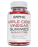 Sugar Free Apple Cider Vinegar Gummies + Vitamin C - 750mg - with The Mother - Formulated for Weight Loss, Energy Boost & Gut Health - Supports Digestion, Detox & Cleansing* - 60 Gummies