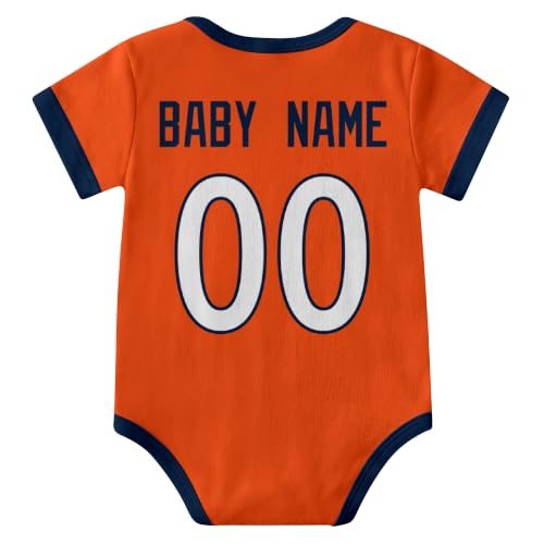 Image of KREDE Baby Clothes Custom Short Sleeves for Baby Boy Gifts | Custom Bodysuit with Number Name Gifts for Baby