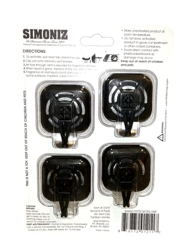 Image of Simoniz Vent Clips - Juicy Cherry Car Vent Clip Air Freshener, Odor Eliminator for Strong Odor - Auto Vent Air Freshener Car