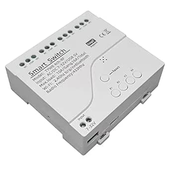 4 Channel Smart WiFi RF Bluetooth Wireless Dry Contact Relay Switch Module, Phone app Remote Control, Compatible with Alexa Google Home (Tuya 4CH 5V AC/DC7-32V)