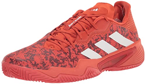 adidas Men's Barricade Tennis Shoe, Preloved Red/White/Preloved R...