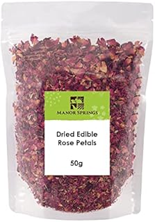 Dried Edible Rose Petals Premium Dried Flowers 50g, Packaging May Vary