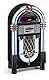 Karcher JB 6608D Jukebox (mit Plattenspieler - CD-Player und Bluetooth Audio Streaming, UKW und DAB+ Radio mit Senderspeicher, MP3-Wiedergabe via USB oder SD-Karte, Lightshow) schwarz